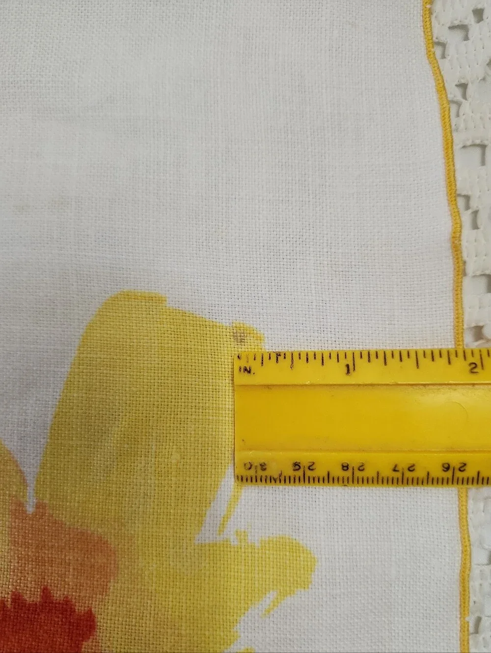 Lot of 6 Vintage Vera Neumann Yellow Daffodil Linen Placemat Napkins
